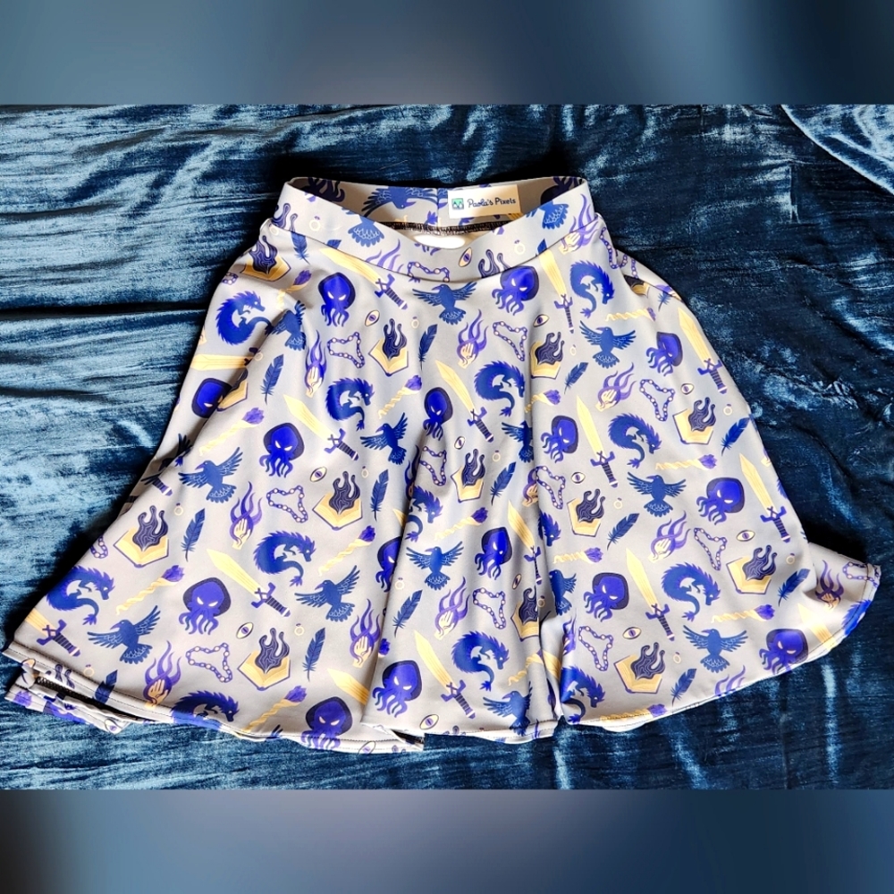 NWoT! Nerdy Skirt D&D skater a-line